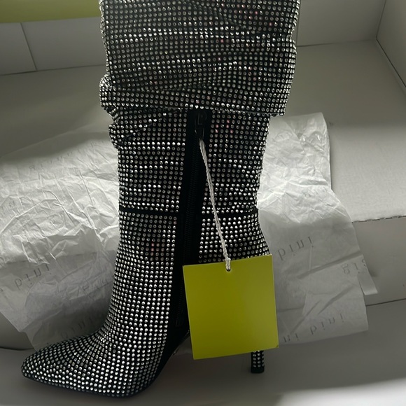 Gianni Bini Rhinestone Knee Boots - Picture 2 of 10